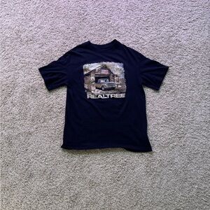 Custom Vintage Realtree Graphic Short-Sleeve T-Shirt - Blue Size Large Men’s